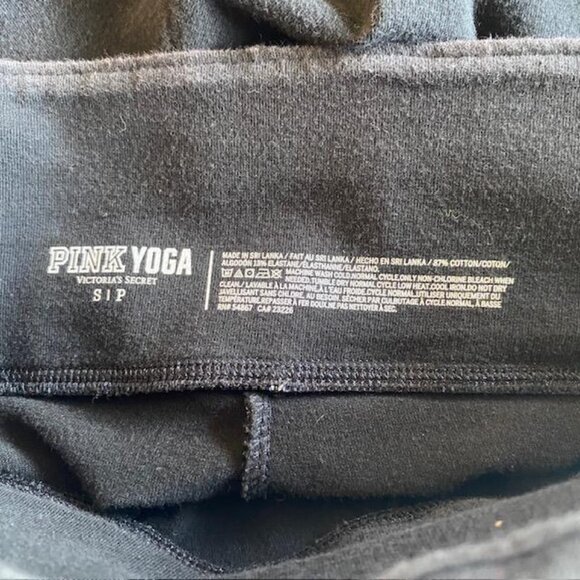 Victoria’s Secret PINK Yoga Legging Black & Gold Bling Pants Size Small - Picture 5 of 6